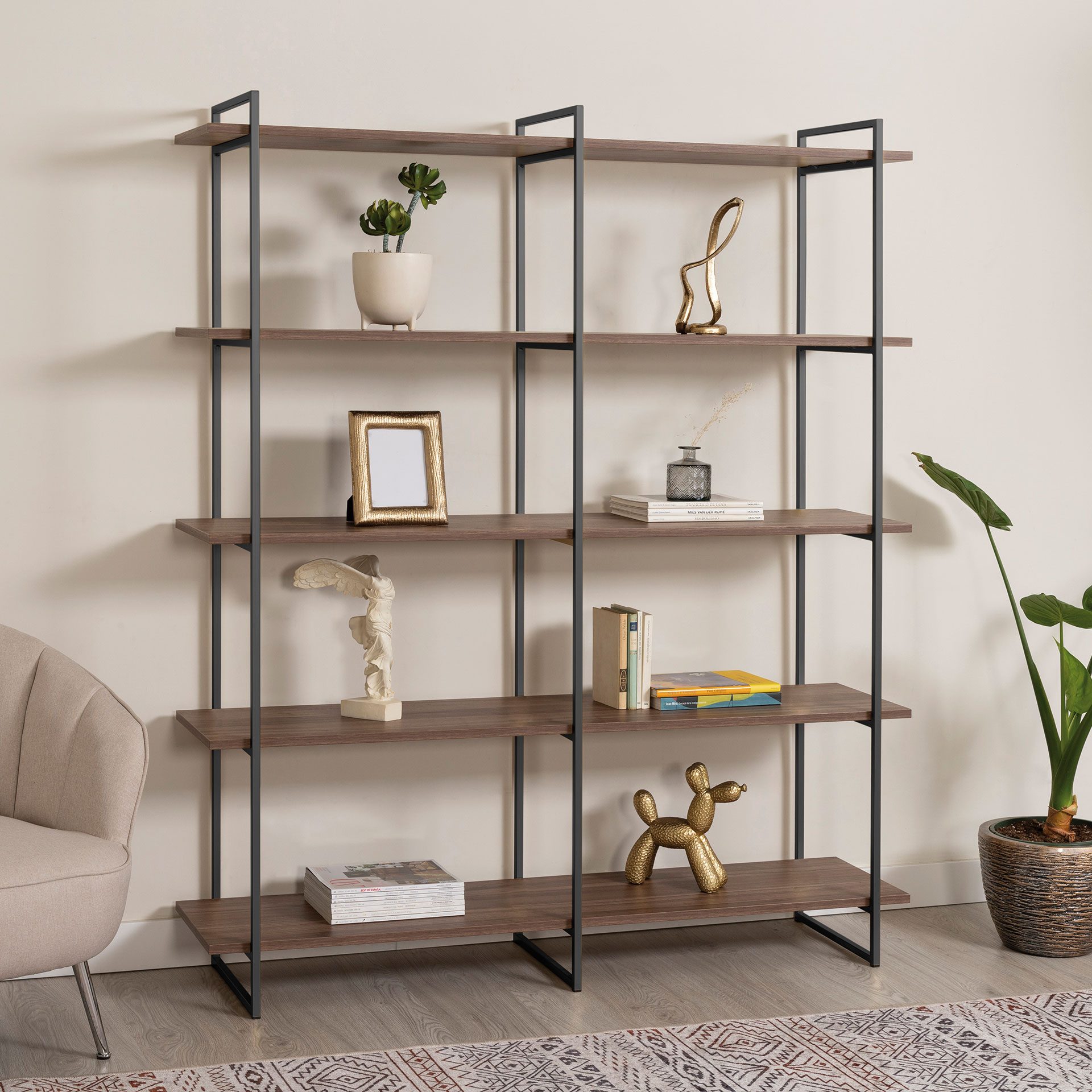 Estantería Dalt 3 bases metal blanco 150 cm