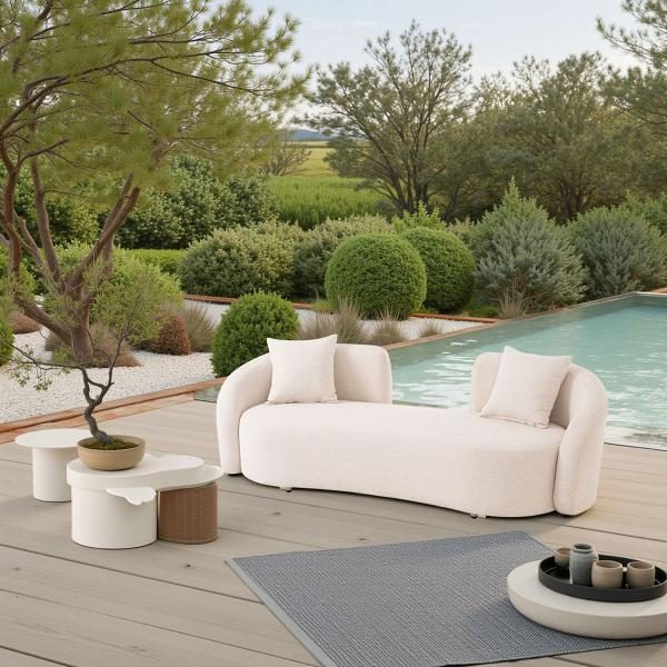 SOFA JENIFER 230*86*75 CM, ESTRUCTURA ALUMINIO, TAPIZADO PARA EXTERIOR