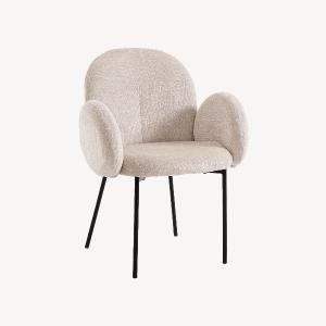 Sedia Margot, rivestimento beige