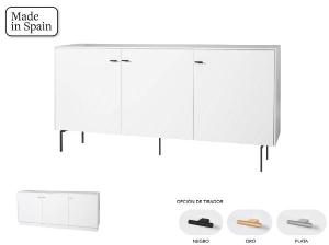 Buffet Diamon 3 P laqué blanc 182*90*40 cm
