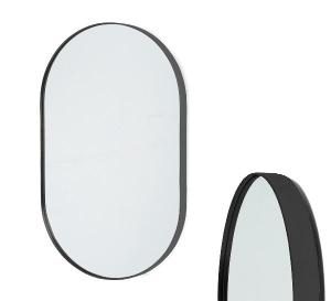 espejo ovalado negro 44*72 cm