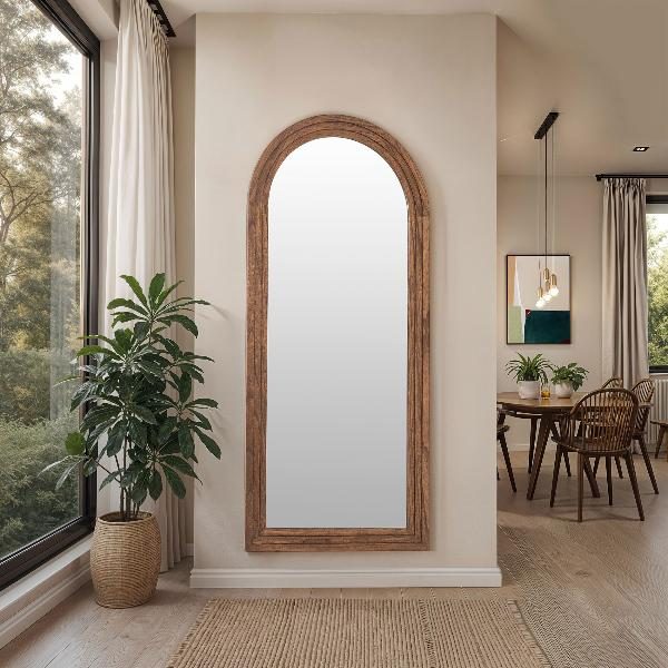 ESPEJO EXTRA GRANDE 180*80 CM. MARCO MADERA NOGAL