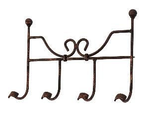 Appendiabiti da parete in ferro battuto 40*28 cm