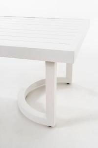 Set de terraza AVA. Extructura aluminio blanco y tejido beige