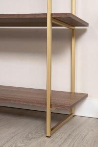 Estantería Dalt 3 bases metal oro 150 cm