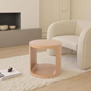 Mesita auxiliar Judith, chapa madera roble 50*50*50 cm