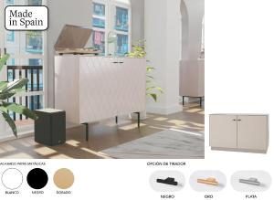 Consola Diamond 2 P lacado visón 121*80*40 cm