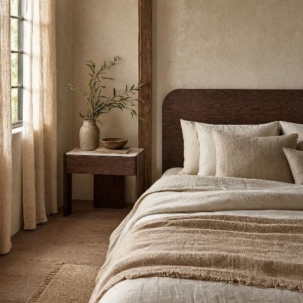 MESITA GIO. 1 CAJÓN, CHAPA MADERA NOGAL Y TAPA PORCELÁNICO BLANCO. 60.5*38*45.5 CM