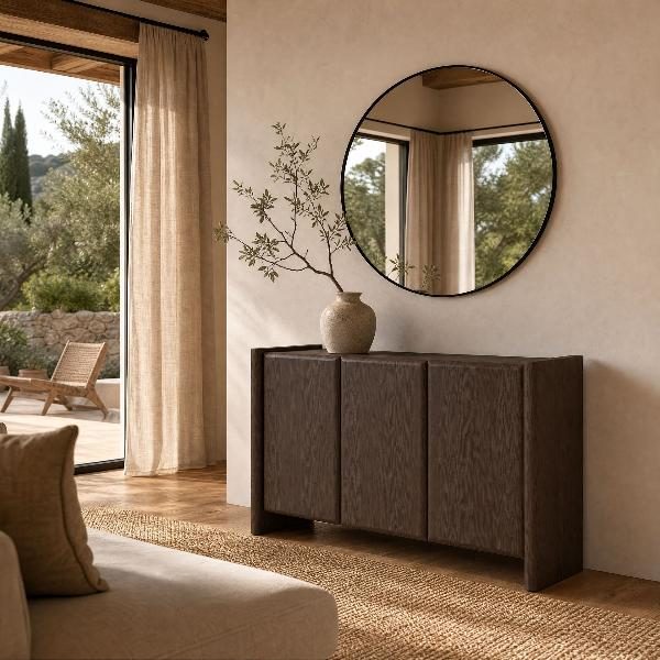 APARADOR GIO. 3 PUERTAS, CHAPA NOGAL 120*45*75.5 CM