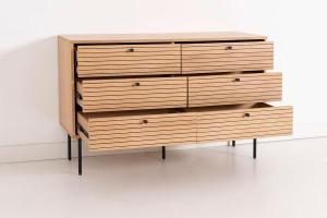 Cómoda Nela chapa roble (KIT)