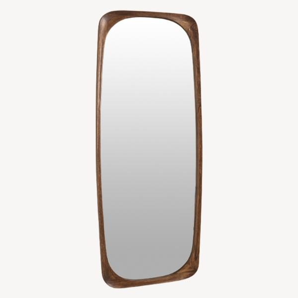 ESPEJO PARED MADERA NOGAL 175*70 CM, ESQUINAS REDONDEADAS