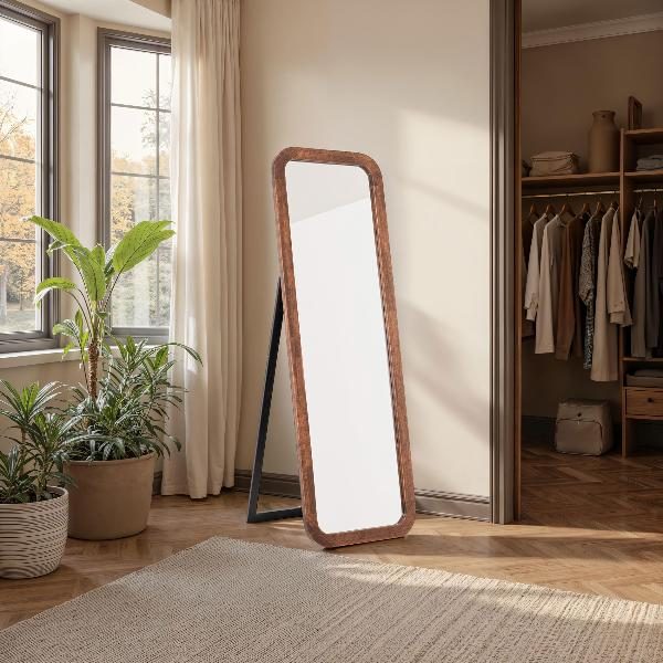 ESPEJO DE SUELO MADERA NOGAL 150*50 CM