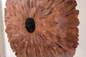 Cuadro vitrina con marco madera 100*100 cm