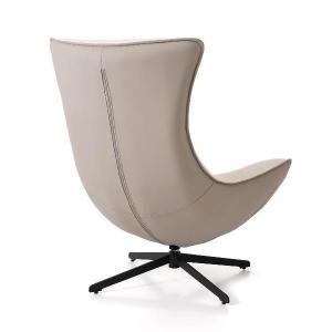 Sillón Hans giratorio 360º. Tapizado beige. 102*102*87 cm