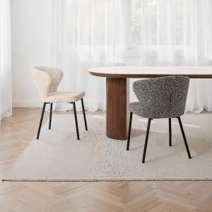 Silla Vega, tapizado beige. 83*50.5*60 cm