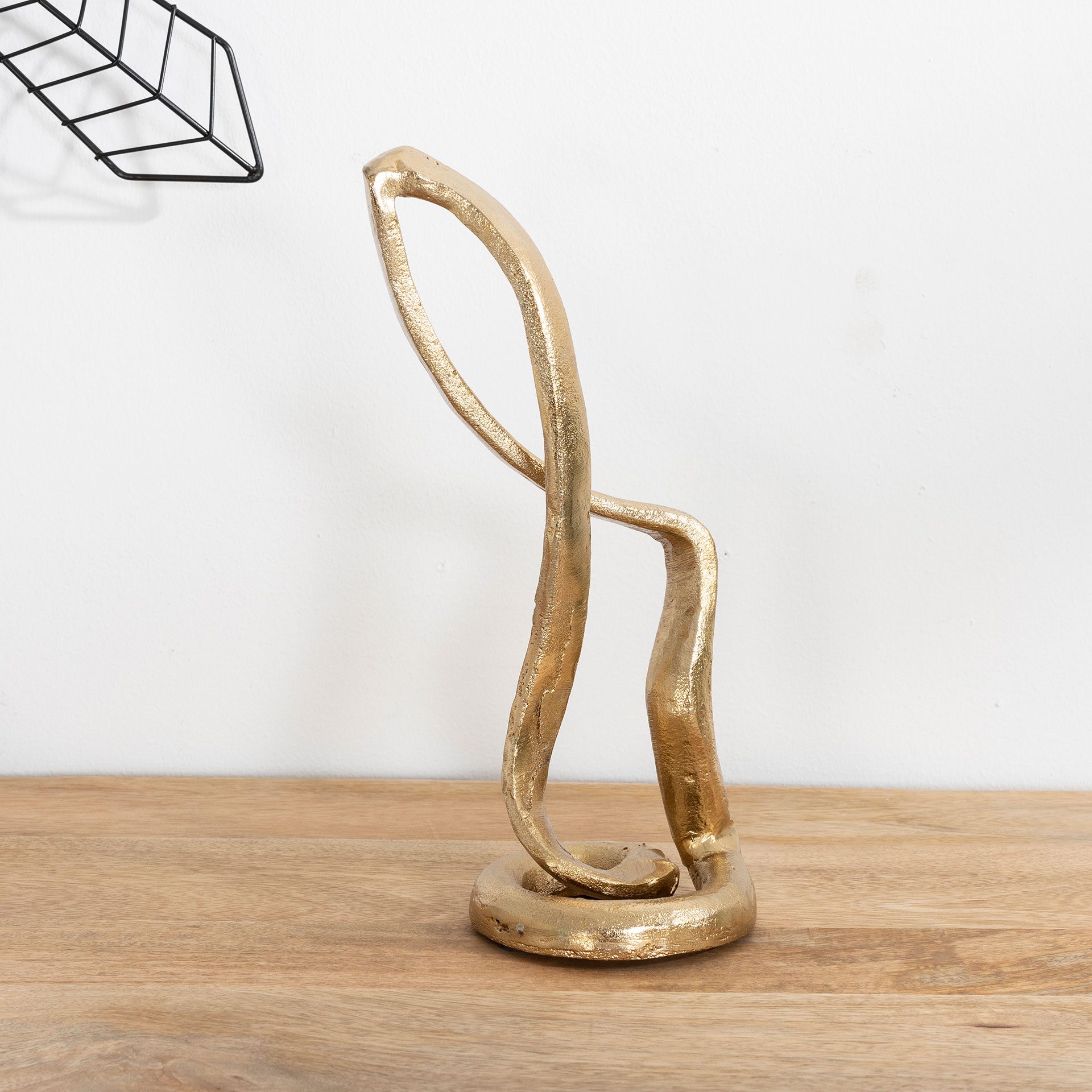 Goldene Metallskulptur 15*20 cm