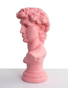 Escultura resina David rosa 36 cm