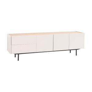 Mueble TV Pol lacado gris y chapa roble (KIT)