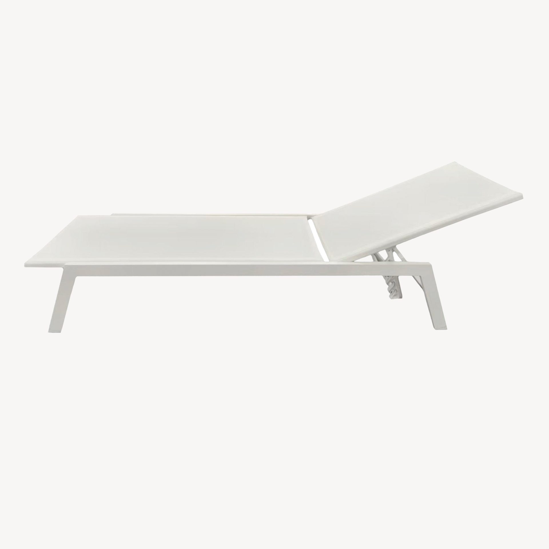 Tumbona Sofia reclinable, aluminio blanco y textilene blanco
