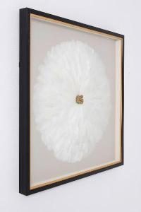 Cuadro vitrina con marco madera 80*80 cm