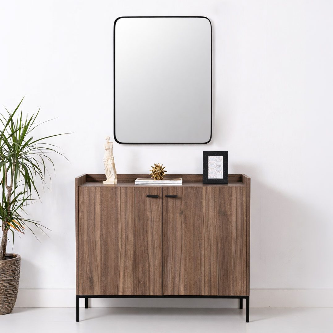 Espejo metal negro 60*80 cm