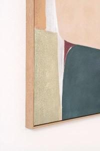 Set de 2 cuadros al óleo. Marco de madera color roble. 60*90 cm/ud.