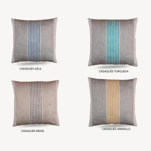 Cuscino Cadaques, 2 lati, 45*45 cm. (SCEGLI IL COLORE)