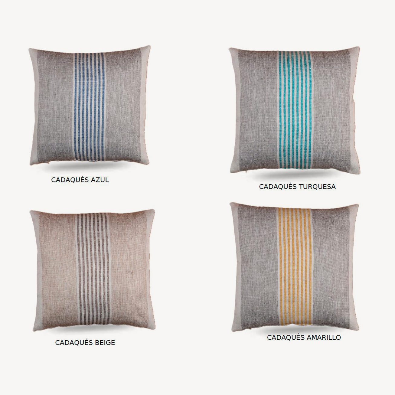 Cuscino Cadaques, 2 lati, 45*45 cm. (SCEGLI IL COLORE)