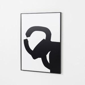 Set de 2 láminas impresas con marco de madera de color negro. 50*70cm/ud