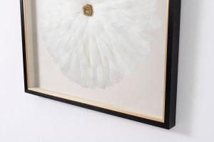 Cuadro vitrina con marco madera 80*80 cm