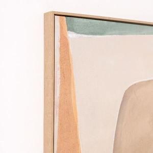 Set de 2 cuadros al óleo. Marco de madera color roble. 60*90 cm/ud.