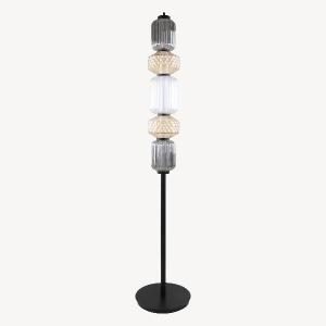Lampada da terra Boheme con paralumi in vetro colorato