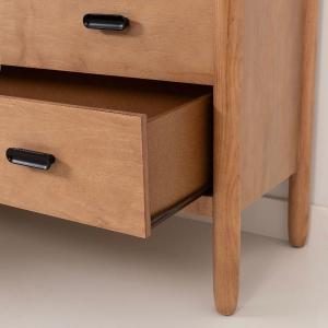 Cómoda Florencia de 4 cajones lacado roble 102 cm