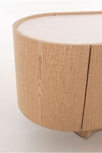 Mueble TV Pompeya chapa roble y porcelánico 221 cm