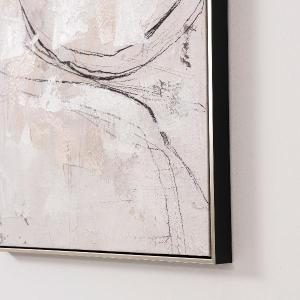 Set de 2 cuadros al óleo con marco de madera. 60*90 cm/ud.