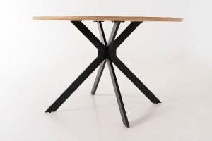 Mesa de chapa roble y pata de metal