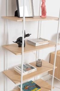 Estantería Dalt 2 bases metal blanco 80 cm