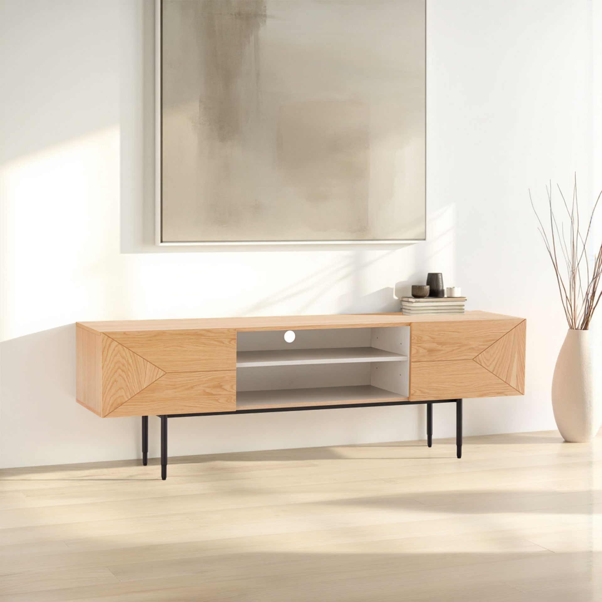 Mueble TV Kalmar chapa roble (KIT)