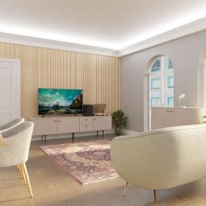 Mueble TV Diamond 3 P lacado perlado 180*50*40 cm