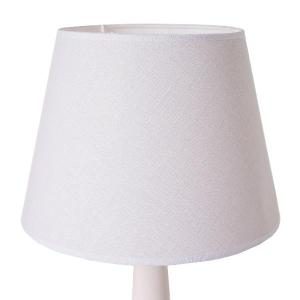 Lámpara de cerámica con pantalla lino blanca. 53*24*24 cm