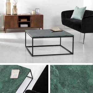 Mesa de centro metal y tapa de mármol 80*80*45 cm (Elegir color base metal + color tapa mármol)