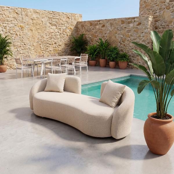 SOFA JENIFER 230*86*75 CM, ESTRUCTURA ALUMINIO, TAPIZADO PARA EXTERIOR