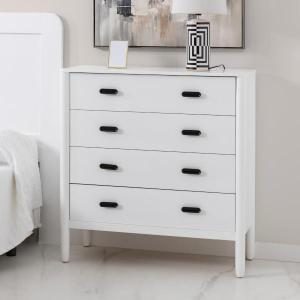 Florence 4-drawer dresser, white lacquer, 102 cm