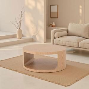 Mesa de sofá Judith, chapa roble. 80*80*35 cm