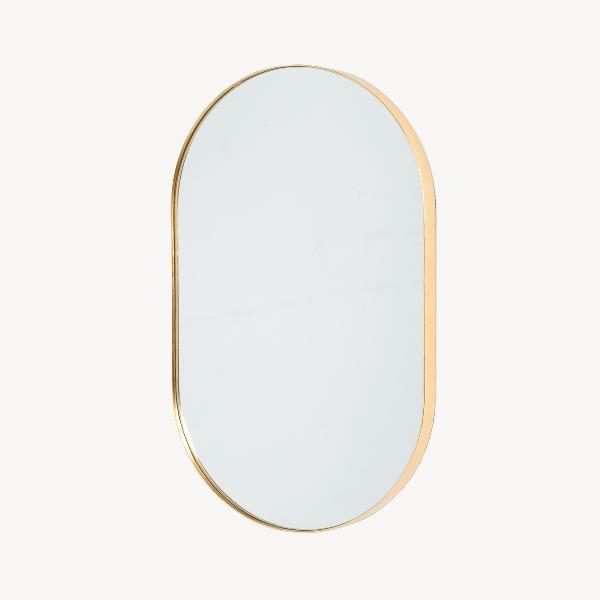 ESPEJO OVALADO MARCO ALUMINIO DORADO 100*60 CM