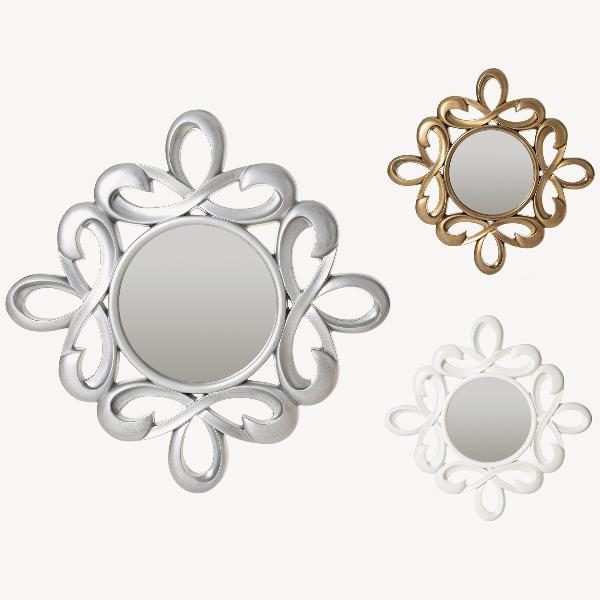 ESPEJO RESINA, COLORES: BLANCO, PLATA, DORADO Y NEGRO