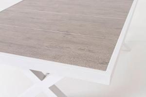 Mesa exterior blanco y tapa ceramica 185*94*75 cm