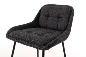Belmont 360º swivel stool, grey upholstery