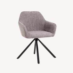Silla Claire giratoria 360º. Tapizado gris. 83*61*60 cm
