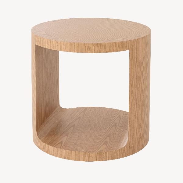 MESITA AUXILIAR JUDITH. CHAPA MADERA ROBLE. 50*50*50 CM